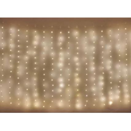 LED Outdoor Christmas chain 240xLED/8 functions 6,7 m IP44 warm white