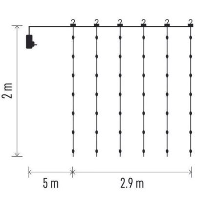 LED Outdoor Christmas chain 400xLED/8 functions 7,9 m IP44 warm white