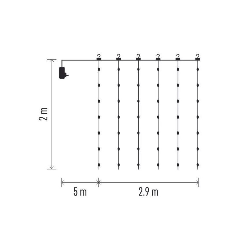 LED Outdoor Christmas chain 400xLED/8 functions 7,9 m IP44 warm white
