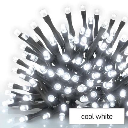 LED Outdoor Christmas chain 50xLED/5m IP44 cool white