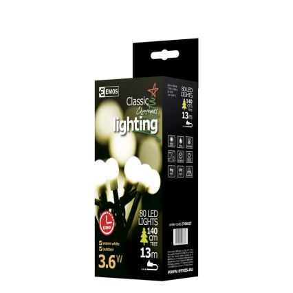 LED Outdoor Christmas chain CHAIN 80xLED 13m IP44 warm white
