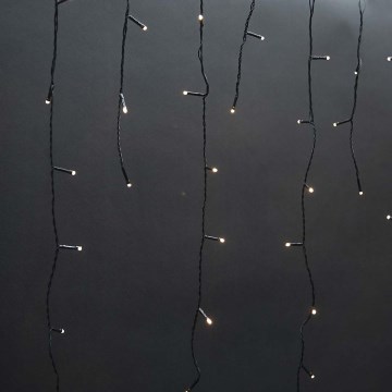 LED Outdoor Christmas curtain 180xLED/7 functions 10,9m IP44 warm white