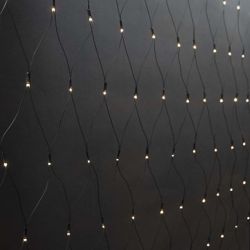 LED Outdoor Christmas curtain 320xLED/7 functions 6m IP44 warm white