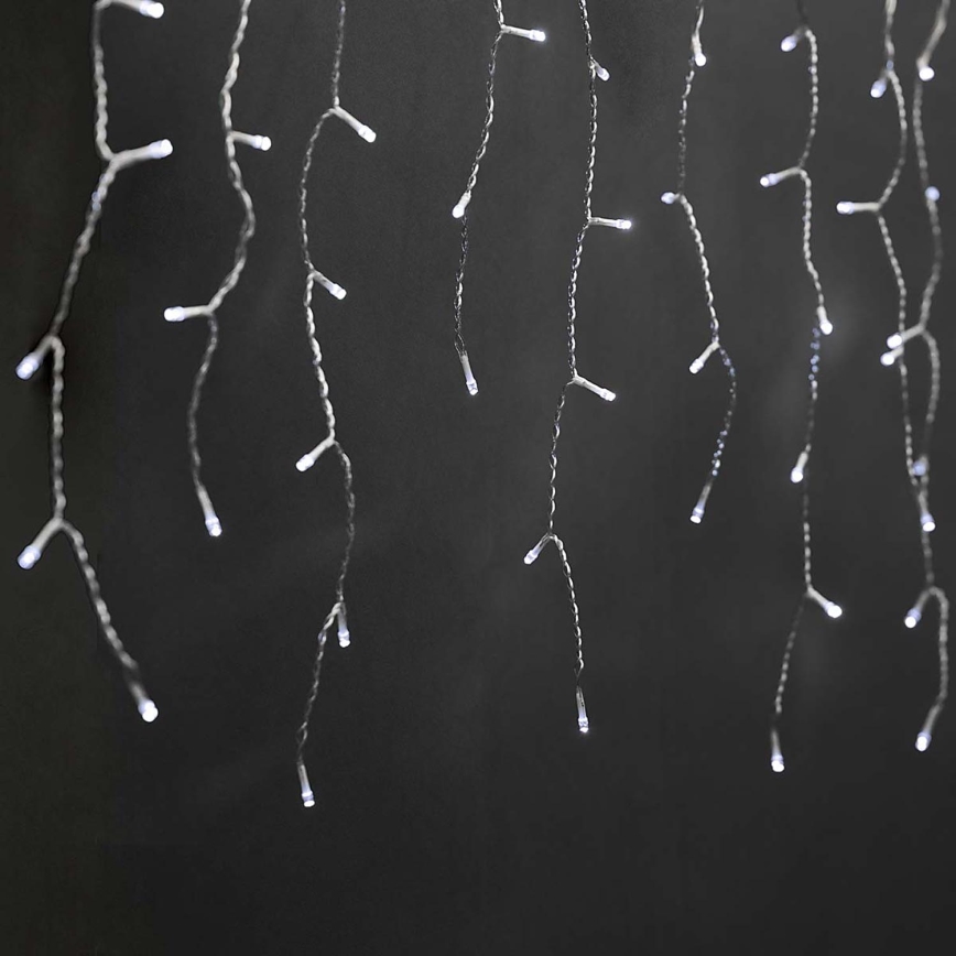 LED Outdoor Christmas curtain 360xLED/7 functions 14m IP44 cool white