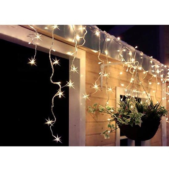 LED Outdoor Christmas curtain 360xLED/8 functions 15m IP44 warm white