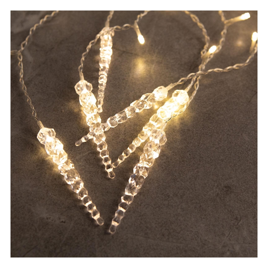 LED Outdoor Christmas Curtain Lights, 180 LEDs, 3.5 x 0.7 m, IP44, Warm White