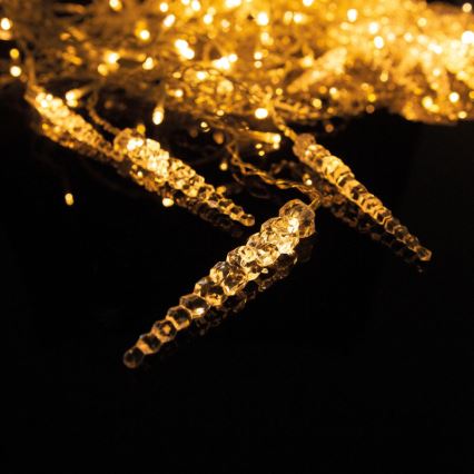 LED Outdoor Christmas Curtain Lights, 180 LEDs, 3.5 x 0.7 m, IP44, Warm White