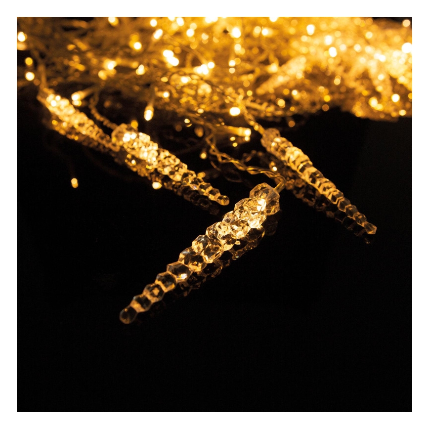 LED Outdoor Christmas Curtain Lights, 180 LEDs, 3.5 x 0.7 m, IP44, Warm White