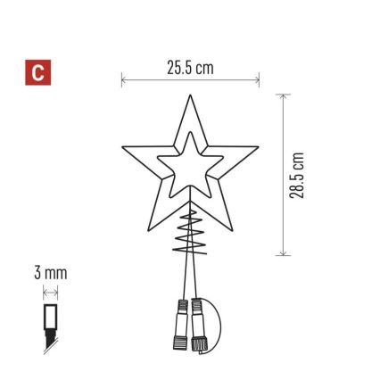 LED Outdoor Christmas decoration 30xLED/4W/30V IP44 cool white