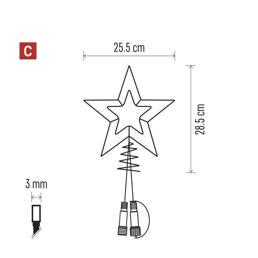 LED Outdoor Christmas decoration 30xLED/4W/30V IP44 cool white