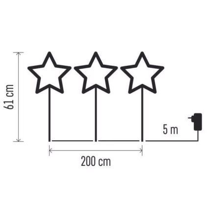 LED Outdoor Christmas decoration 402xLED/3,6W/4,5/230V IP44 warm white