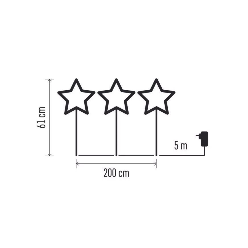 LED Outdoor Christmas decoration 402xLED/3,6W/4,5/230V IP44 warm white