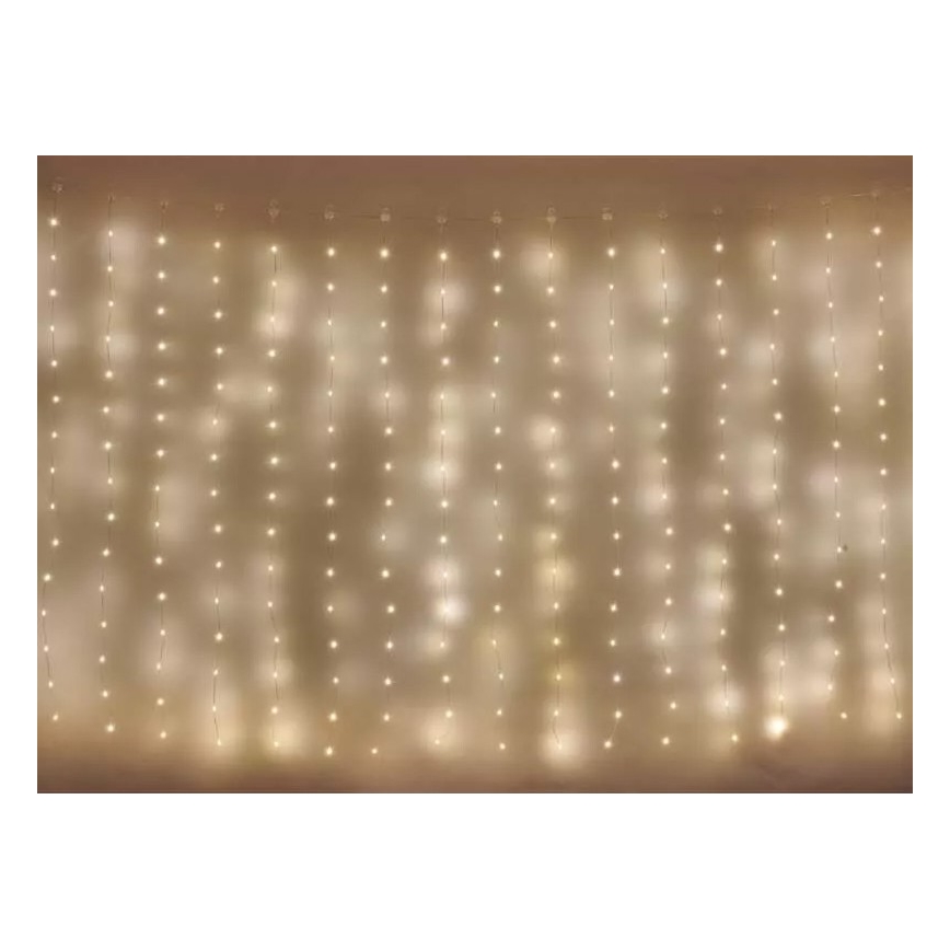 LED Outdoor Christmas Light String, 240 LEDs / 8 Functions, 6.7 m, IP44, Warm White