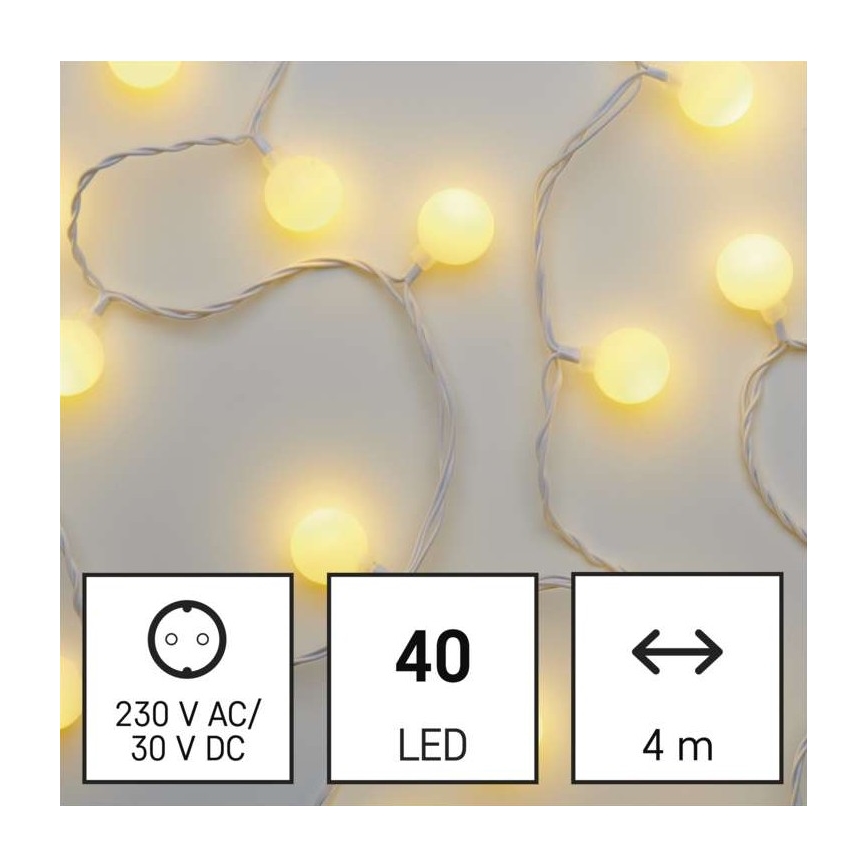 LED Outdoor Christmas String 40xLED/9m IP44 Warm White