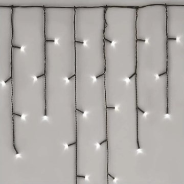 LED Outdoor Christmas String Lights, 100 LEDs / 2.5 × 0.9 m, IP44, Cool White