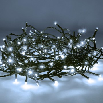 LED Outdoor Christmas String Lights 100 LEDs / 8 functions, 13 m, IP44, cool white