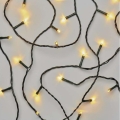 LED outdoor Christmas string lights 80xLED/3xAA 6.1 m IP44 warm white