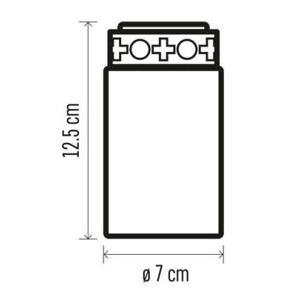 LED Outdoor decoration 1xLED/2xC IP44 red