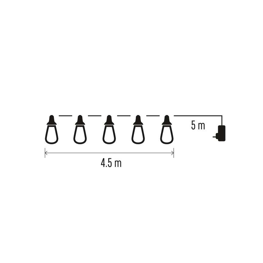 LED Outdoor decorative chain 100xLED/9,5m IP44