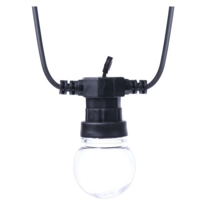 LED Outdoor decorative chain 10xLED/10m IP44 clear