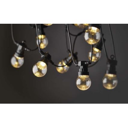 LED Outdoor decorative chain 10xLED/10m IP44 clear