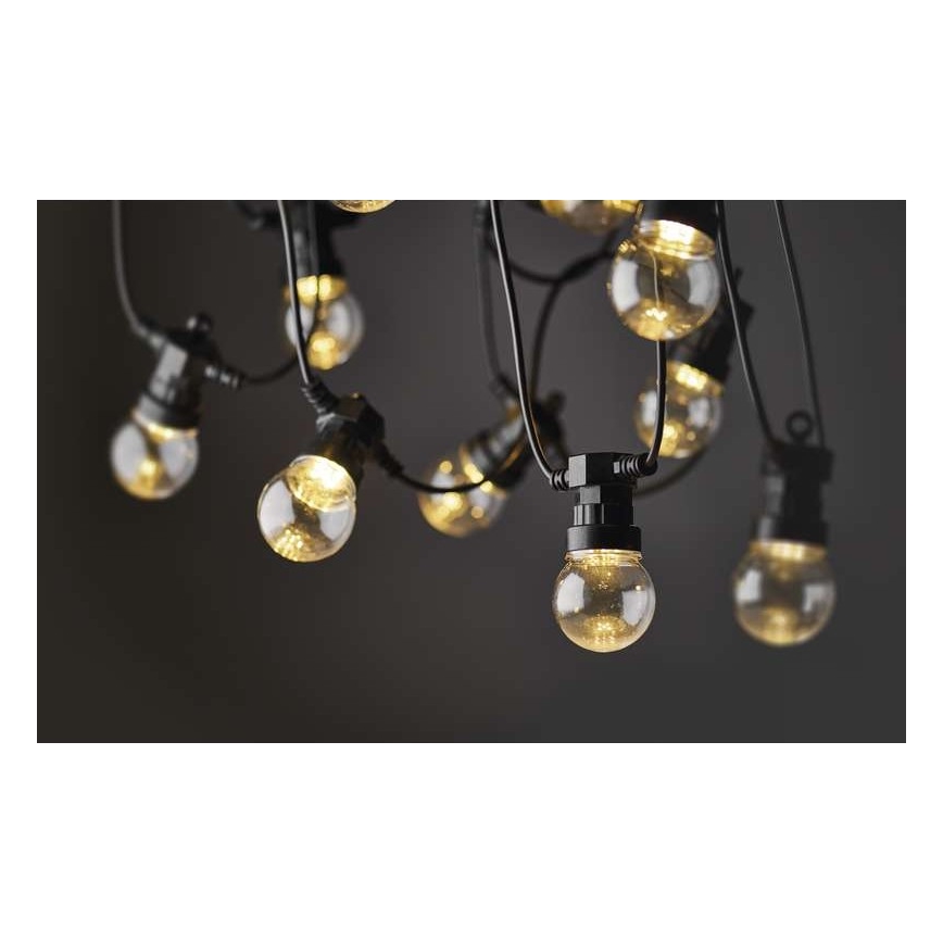 LED Outdoor decorative chain 10xLED/10m IP44 clear