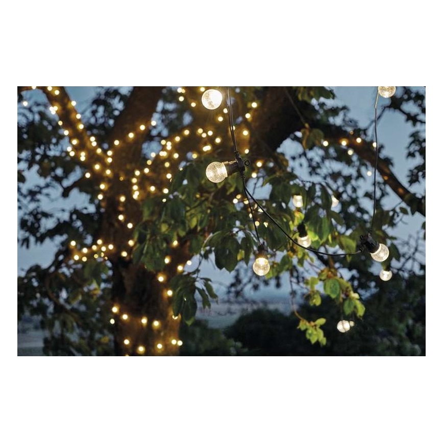 LED Outdoor decorative chain 10xLED/10m IP44 clear
