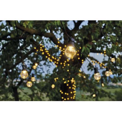 LED Outdoor decorative chain 10xLED/10m IP44 clear