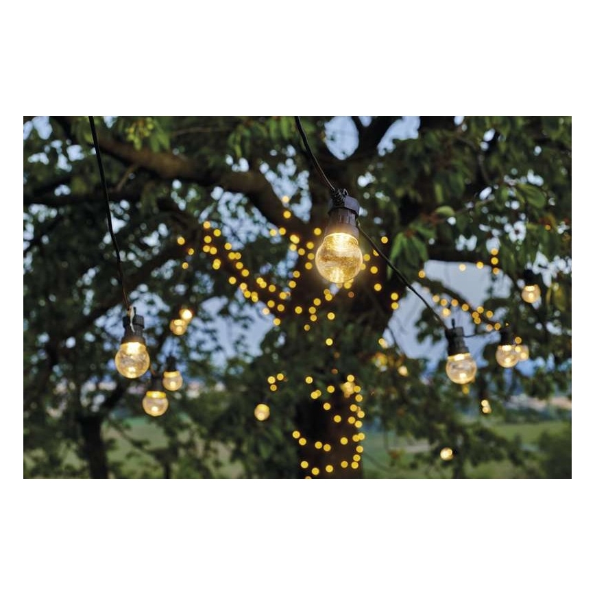 LED Outdoor decorative chain 10xLED/10m IP44 clear