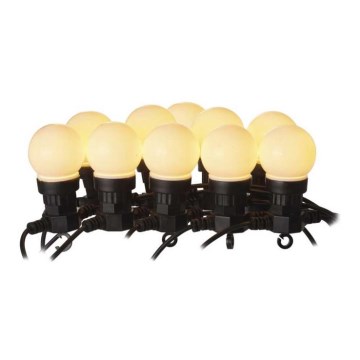LED Outdoor decorative chain 10xLED/10m IP44 white