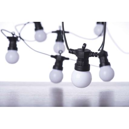 LED Outdoor decorative chain 10xLED/10m IP44 white