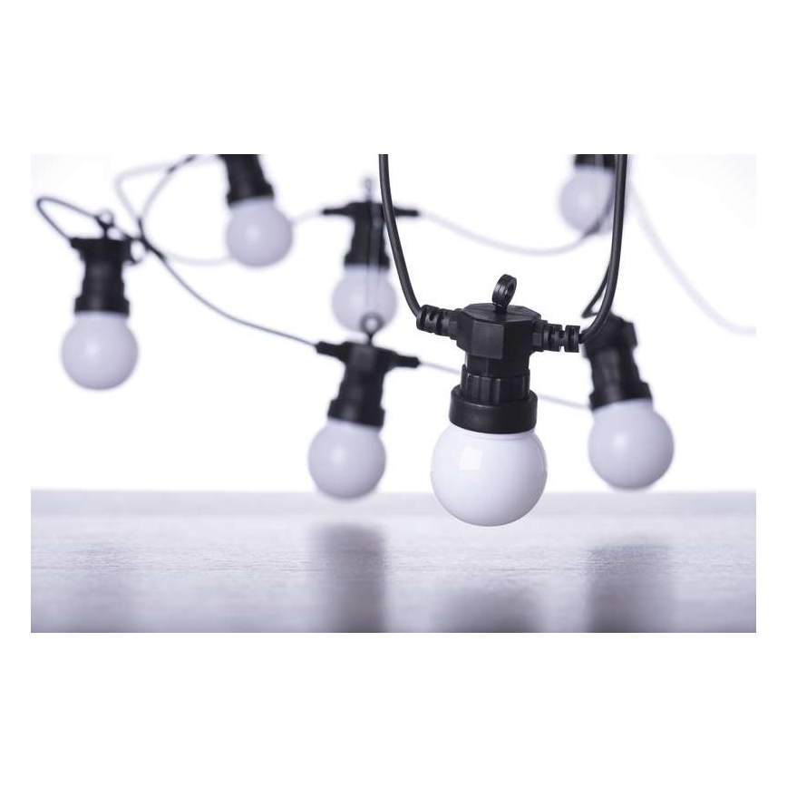 LED Outdoor decorative chain 10xLED/10m IP44 white