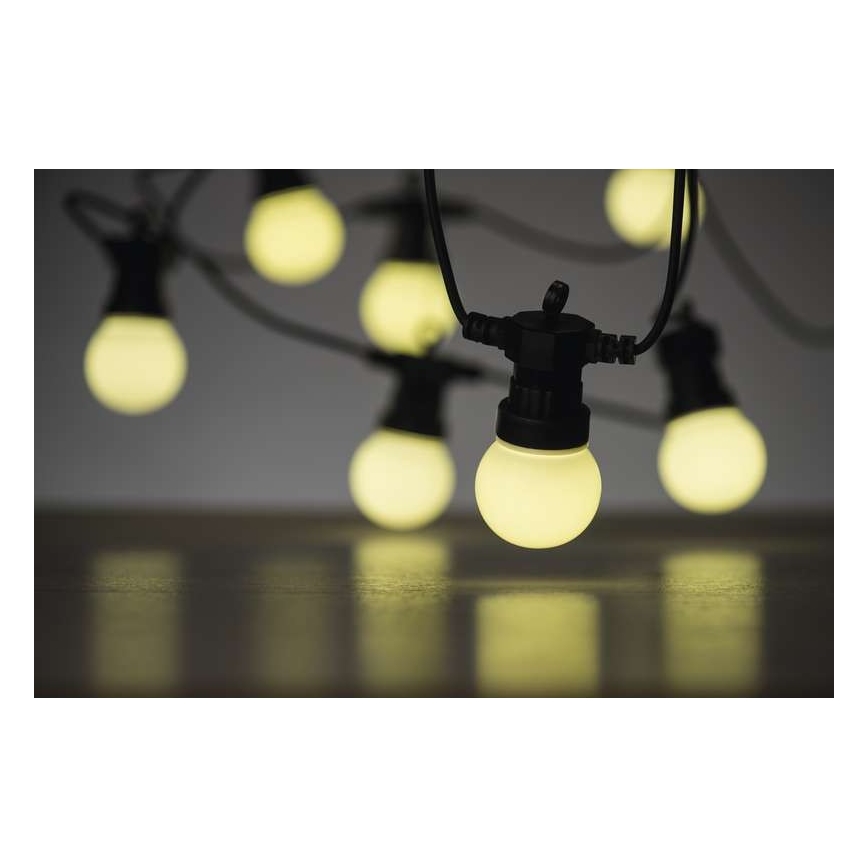 LED Outdoor decorative chain 10xLED/10m IP44 white