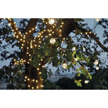 LED Outdoor Decorative String Lights, 10 LEDs / 10 m, IP44, Clear