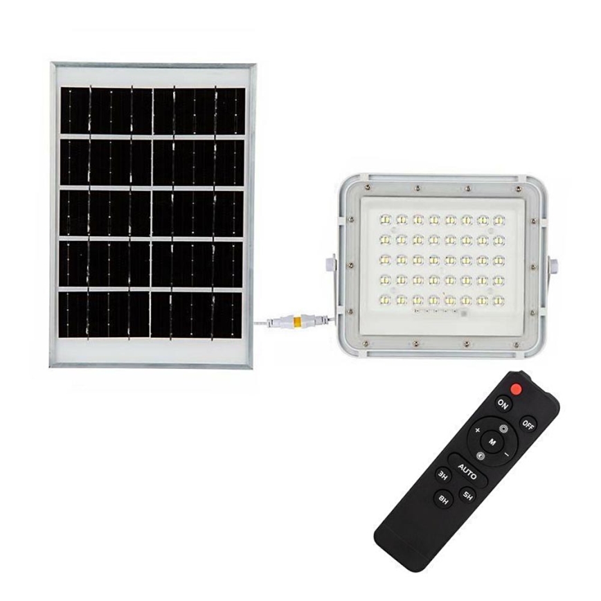 LED Outdoor dimmable solar floodlight LED/10W/3,2V IP65 4000K 6000 mAh white + remote control