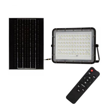 LED Outdoor dimmable solar floodlight LED/15W/3,2V IP65 4000K black + remote control