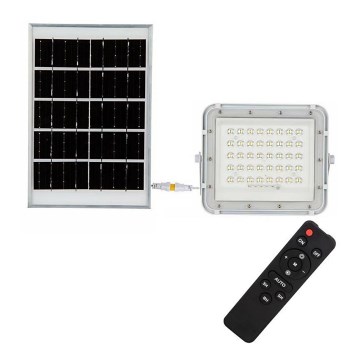 LED Outdoor dimmable solar floodlight LED/6W/3,2V IP65 6400K 5000 mAh white + remote control