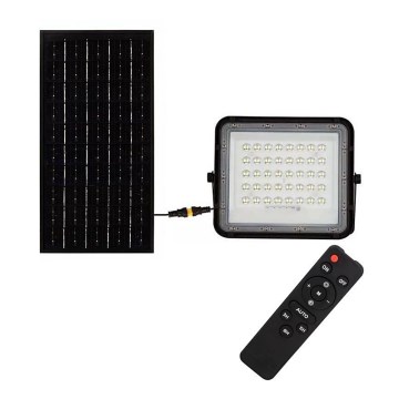 LED Outdoor dimmable solar reflektor LED/10W/3,2V IP65 4000K black + remote control