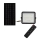 LED Outdoor dimmable solar reflektor LED/10W/3,2V IP65 4000K black + remote control