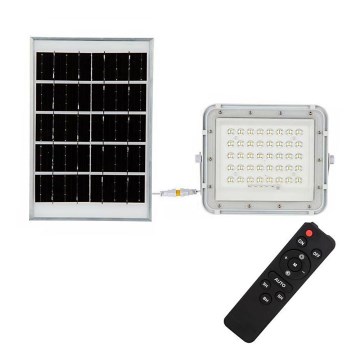LED Outdoor dimmable solar reflektor LED/10W/3,2V IP65 6400K white + remote control