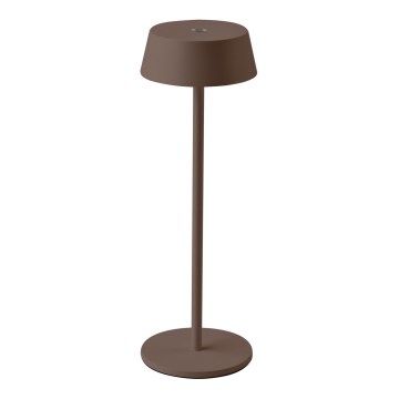 LED Outdoor dimmable touch rechargeable table lamp LED/2W/5V 4400 mAh IP54 brown