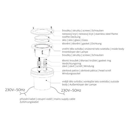 LED Outdoor driveway light ROAD LED/0,5W/230V IP67 3000K