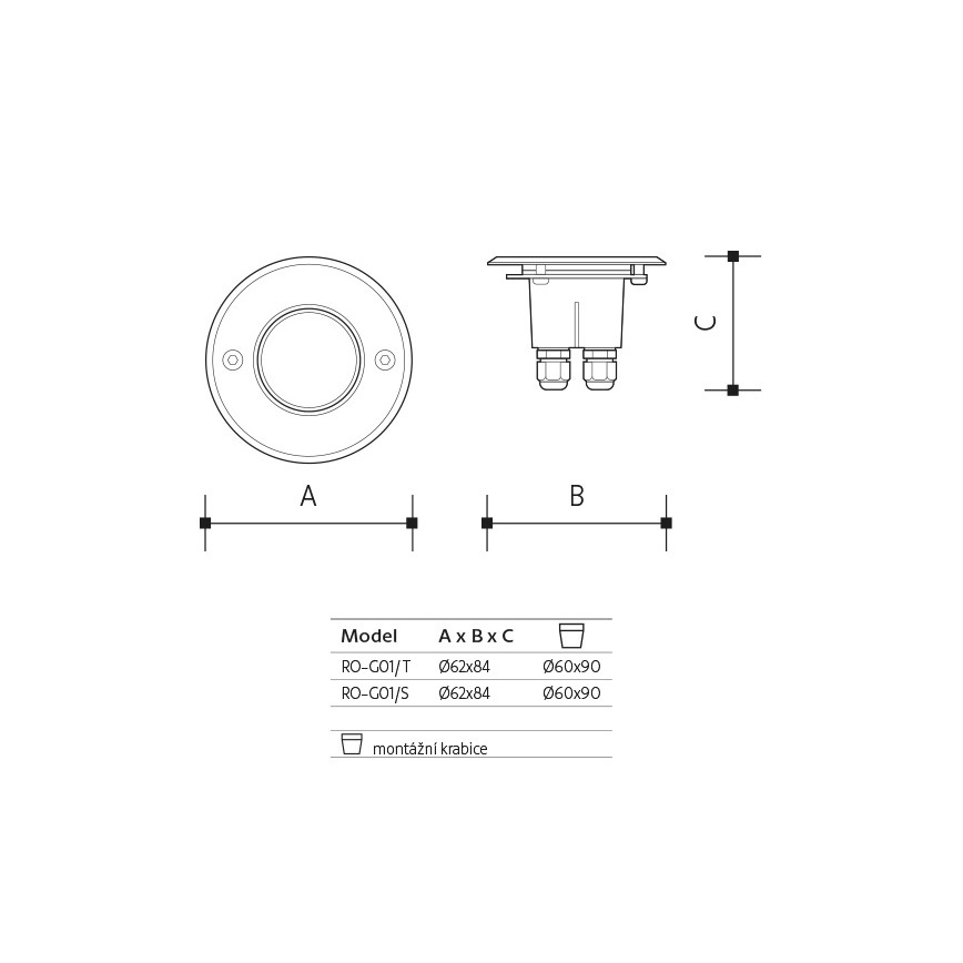 LED Outdoor driveway light ROAD LED/0,5W/230V IP67 3000K