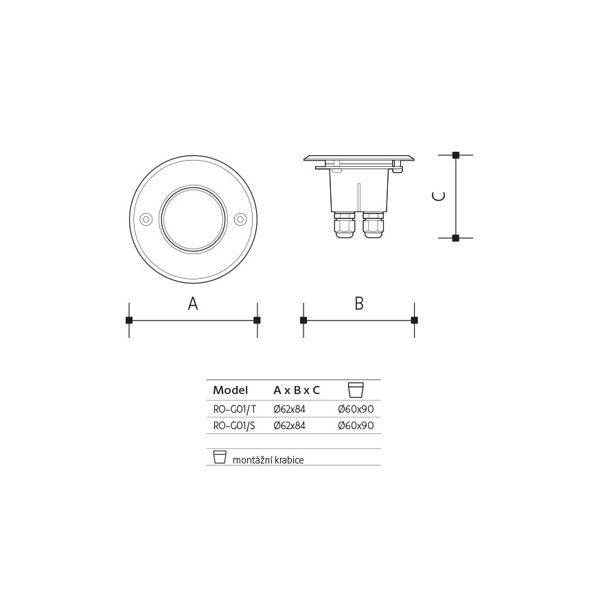 LED Outdoor driveway light ROAD LED/0,5W/230V IP67 6000K