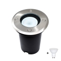 LED Outdoor driveways light 1xGU10/6W/230V IP67 matte chrome