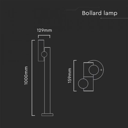 LED Outdoor flexible lamp LED/4W/230V 3000K IP44 100 cm black