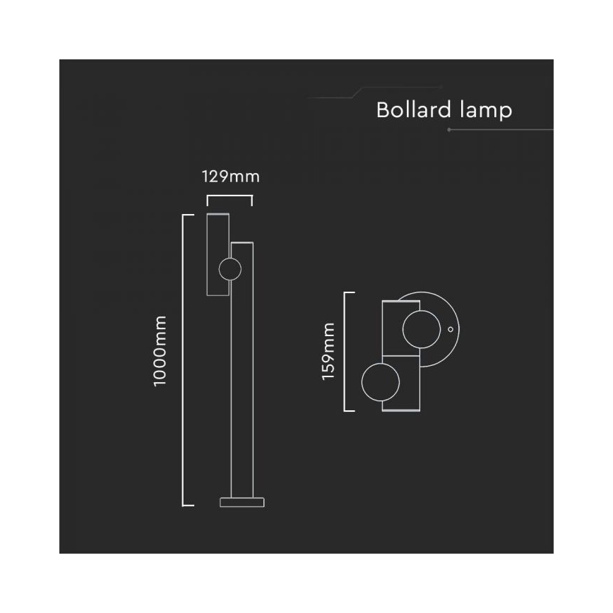 LED Outdoor flexible lamp LED/4W/230V 4000K IP44 100 cm black