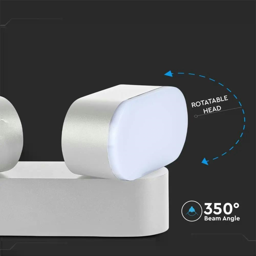 LED Outdoor flexible wall light 2xLED/12W/230V IP65 grey