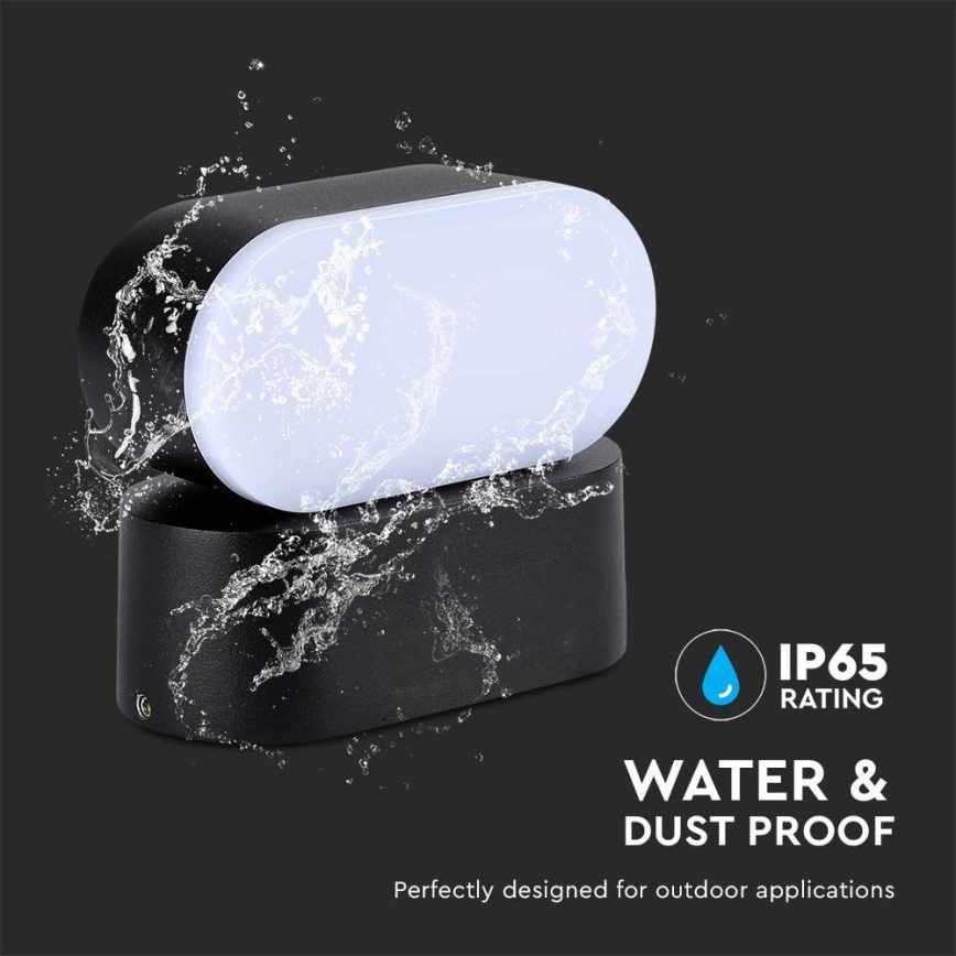 LED Outdoor flexible wall light LED/5W/230V 3000K IP65 black