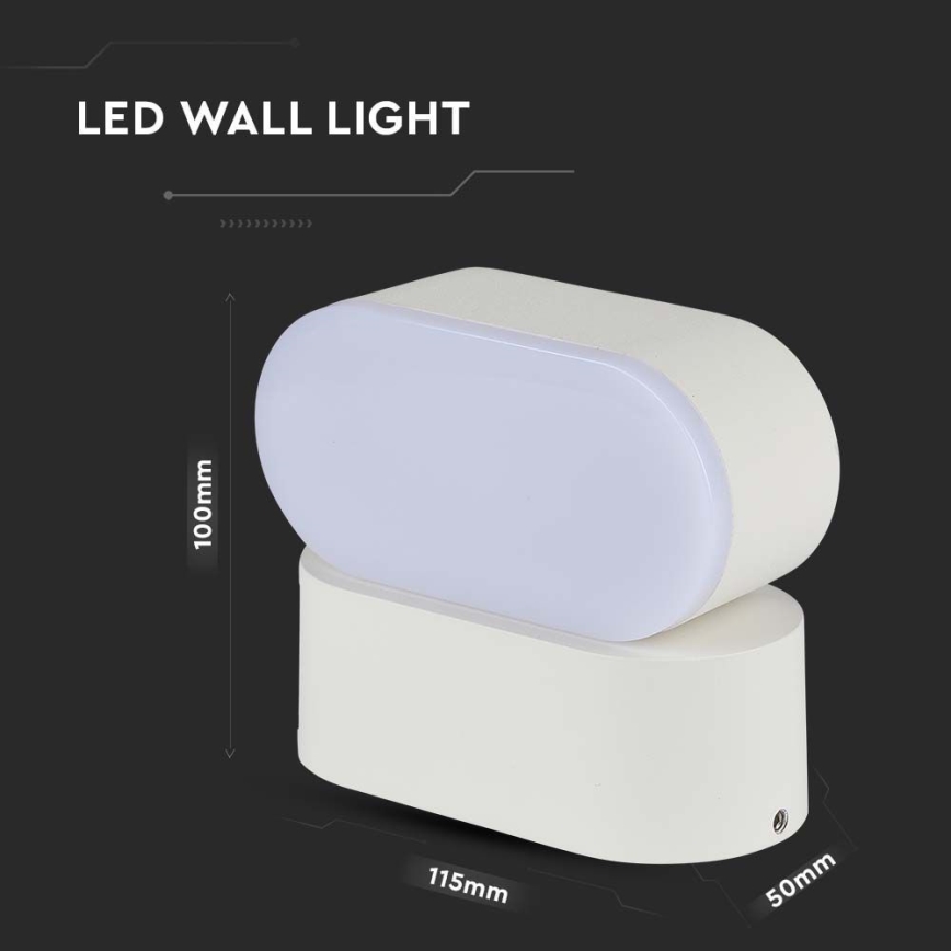 LED Outdoor flexible wall light LED/5W/230V 4000K IP65 white